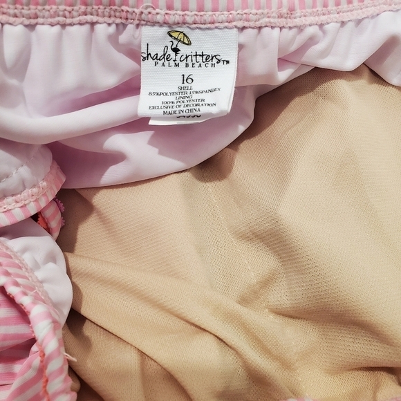 NEW Shade Citters Pink Striped Swim Top - Picture 3 of 3